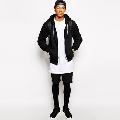 2025 Brand New Clothing Mens Black Mens Long T shirt Tops Hip Hop Man T-shirt Short Sleeve Casual Men Tee shirts For Male