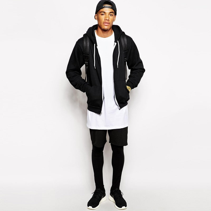 2025 Brand New Clothing Mens Black Mens Long T shirt Tops Hip Hop Man T-shirt Short Sleeve Casual Men Tee shirts For Male