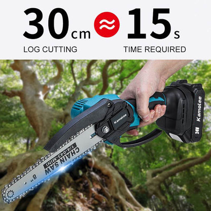 Serra Elétrica de Corrente Sem Fio Kamolee 8 Polegadas Mini Motosserra Cortador de Madeira Ferramenta Elétrica de Poda para Jardim