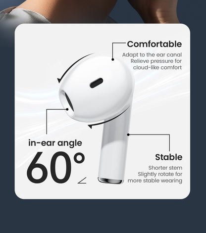 Fones de ouvido HAYLOU X1 2023 True Wireless, estojo metálico, Bluetooth 5.4, bateria de 24 horas, fones de ouvido semi-intra-auriculares