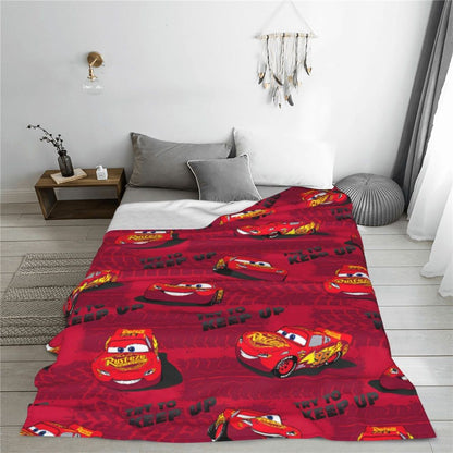 Cars Lightning McQueen 95 Flannel Blanket Life Is A Highway Super Warm Throw Blanket for Couch Bed Picnic Bedspread Sofa Bed
