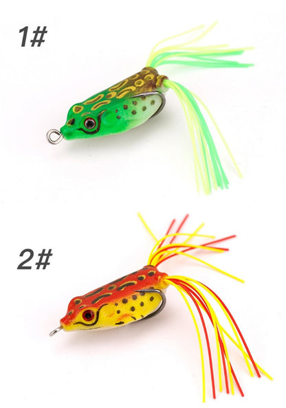 WEIHE 5pcs/15pcs iscas de pesca de sapo combo kit de iscas de pesca macias caixa de equipamento kits de pesca sapos de PVC unidade