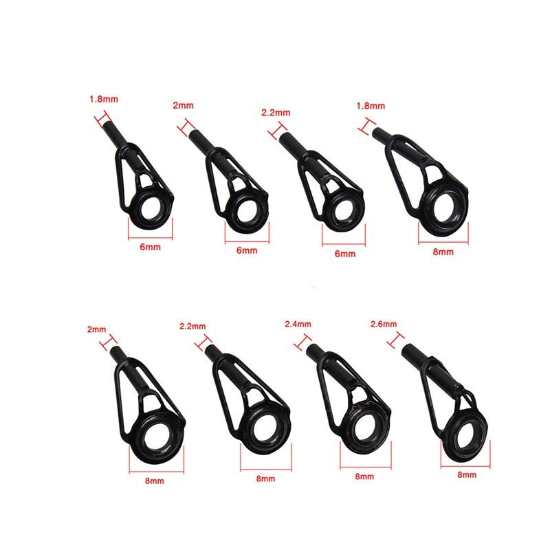 8/80pcs/Box Fishing Rod Guide Tip Repair Kit Set DIY Eye Rings Stainless Steel Frames Ceramics TS Line Guide Ring