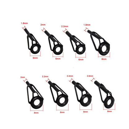 8/80pcs/Box Fishing Rod Guide Tip Repair Kit Set DIY Eye Rings Stainless Steel Frames Ceramics TS Line Guide Ring