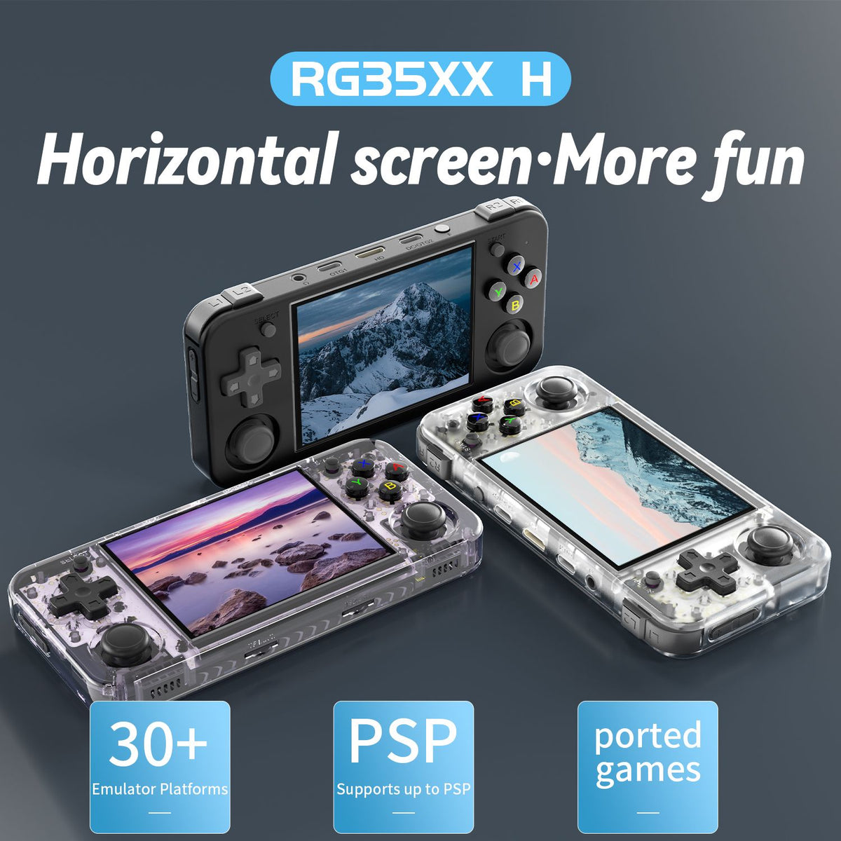 Anbernic RG35XX H Hand-held Consoles For Playing Video Games 3.5-inch IPS 640*480 Screen Retro Game Player 3300 mAh 5000+ Games