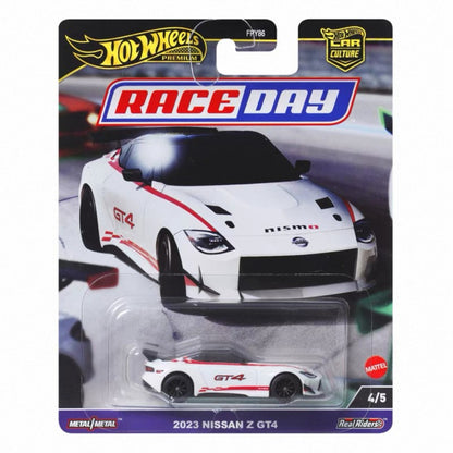 Hot Wheels Fpy86 Car Culture - Race Day (D) Porsche Bmw Nissan Premium Carros de Brinquedo de Metal Fundido de Alta Qualidade para Presentes de Aniversário e Natal