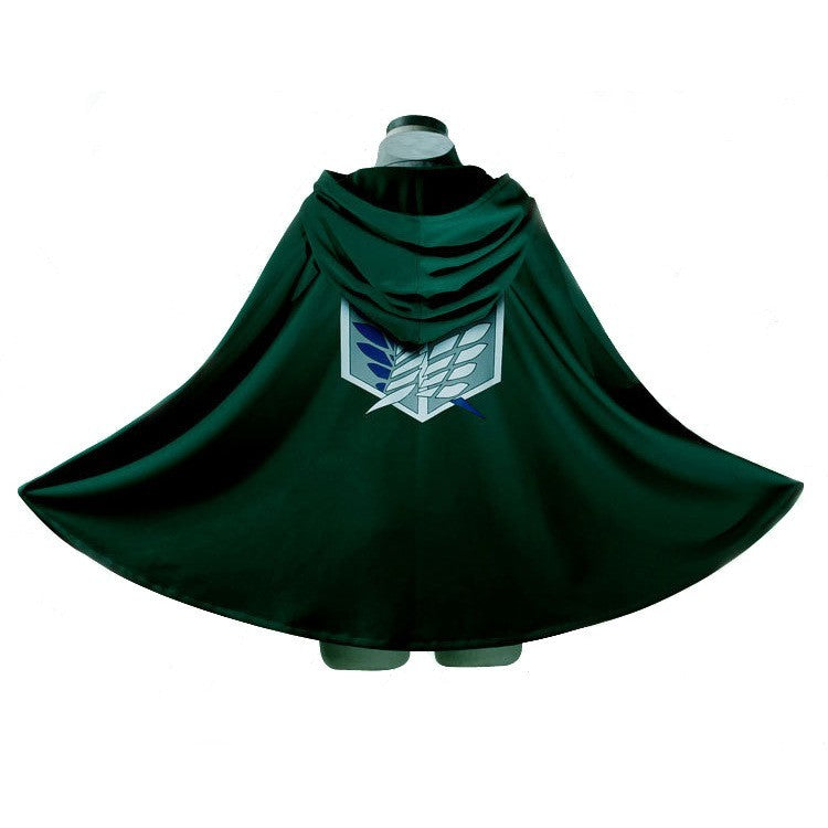 Anime Attack Cloak Shingeki No Kyojin Scouting Legion Cosplay Costume Cos Green Cape Mens Clothes Cosplay Costume Women