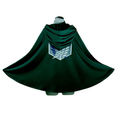 Anime Attack Cloak Shingeki No Kyojin Scouting Legion Cosplay Costume Cos Green Cape Mens Clothes Cosplay Costume Women