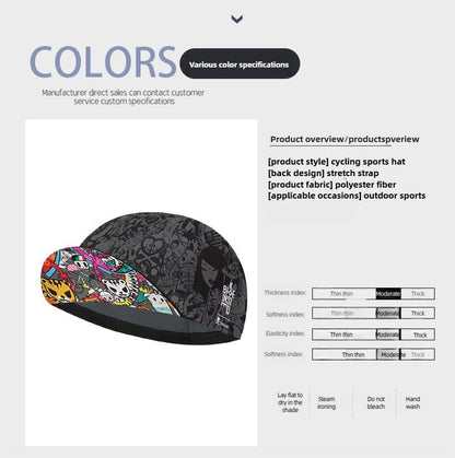 Classic Retro Red Blue Green Polyester Cycling Caps Summer Breathable Sports Quick Dry Bicycle Hat Men and Women