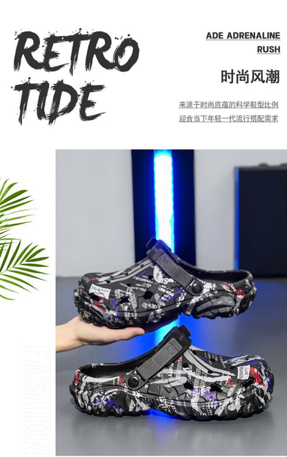 2025 Men's Summer Clogs Sandals Eva Slippers Men Fashion Flat Sandals Men Leisure Slides Men Casual Shoes Plus Size 46 47