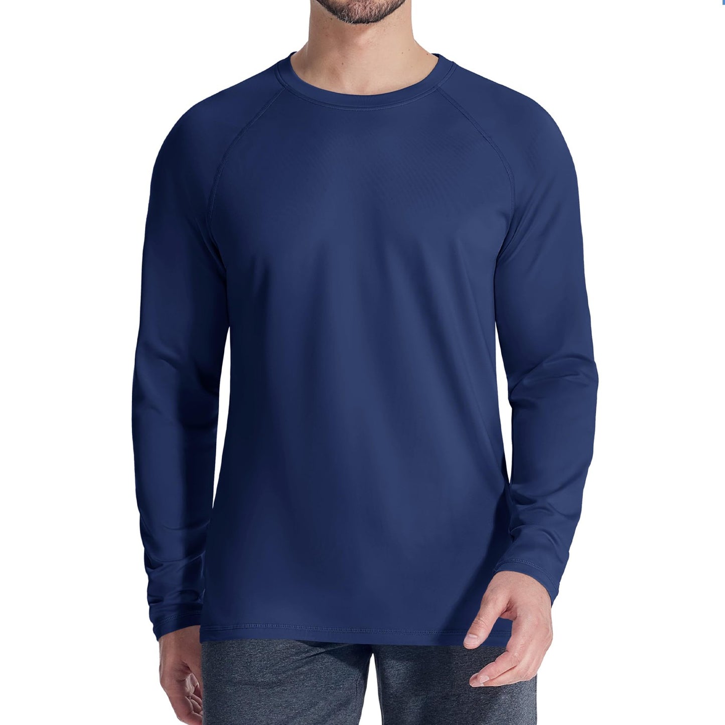 TACVASEN Fleece Lined T-shirts Mens Thermal Long Sleeve T Shirts Winter Autumn Athletic Workout Base Layer Pullover Tops Male