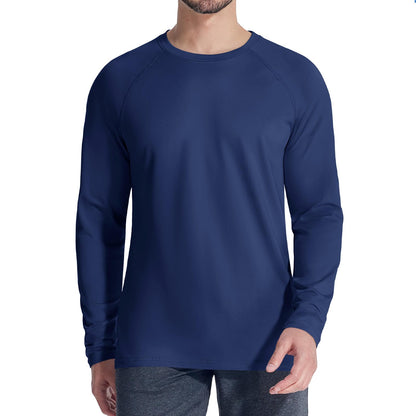 TACVASEN Fleece Lined T-shirts Mens Thermal Long Sleeve T Shirts Winter Autumn Athletic Workout Base Layer Pullover Tops Male