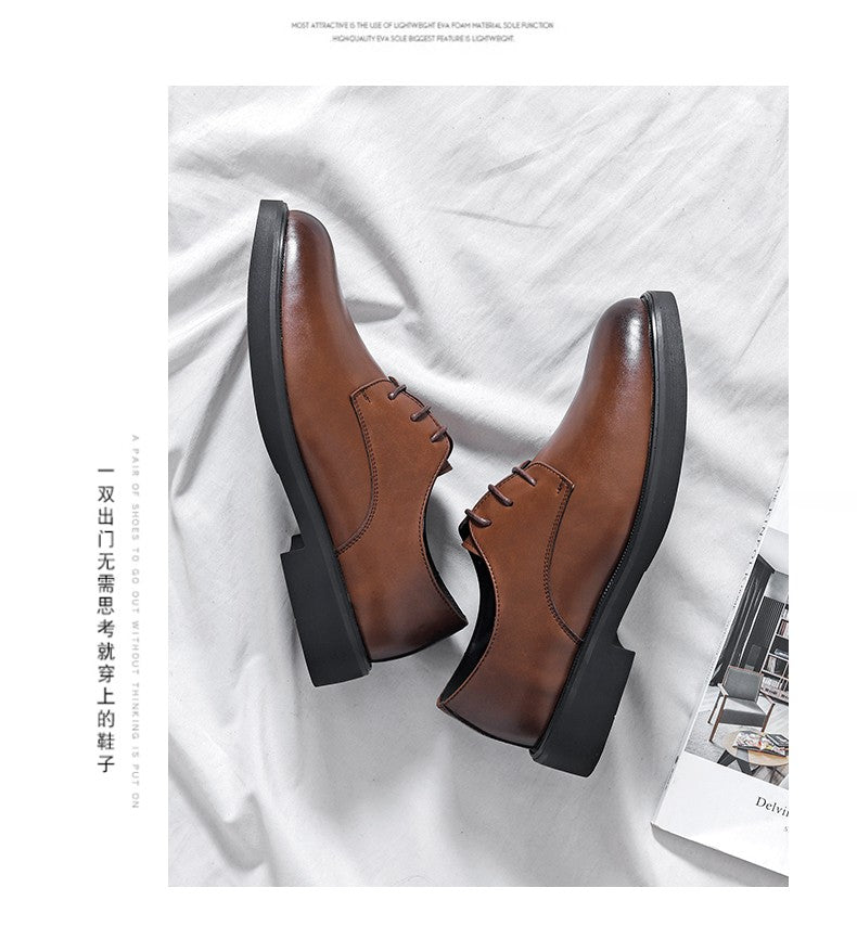 Classic Brogue Office Leather Shoes Men Casual Business Leather Shoes Korean Formal Oxford Men's Dress Shoes