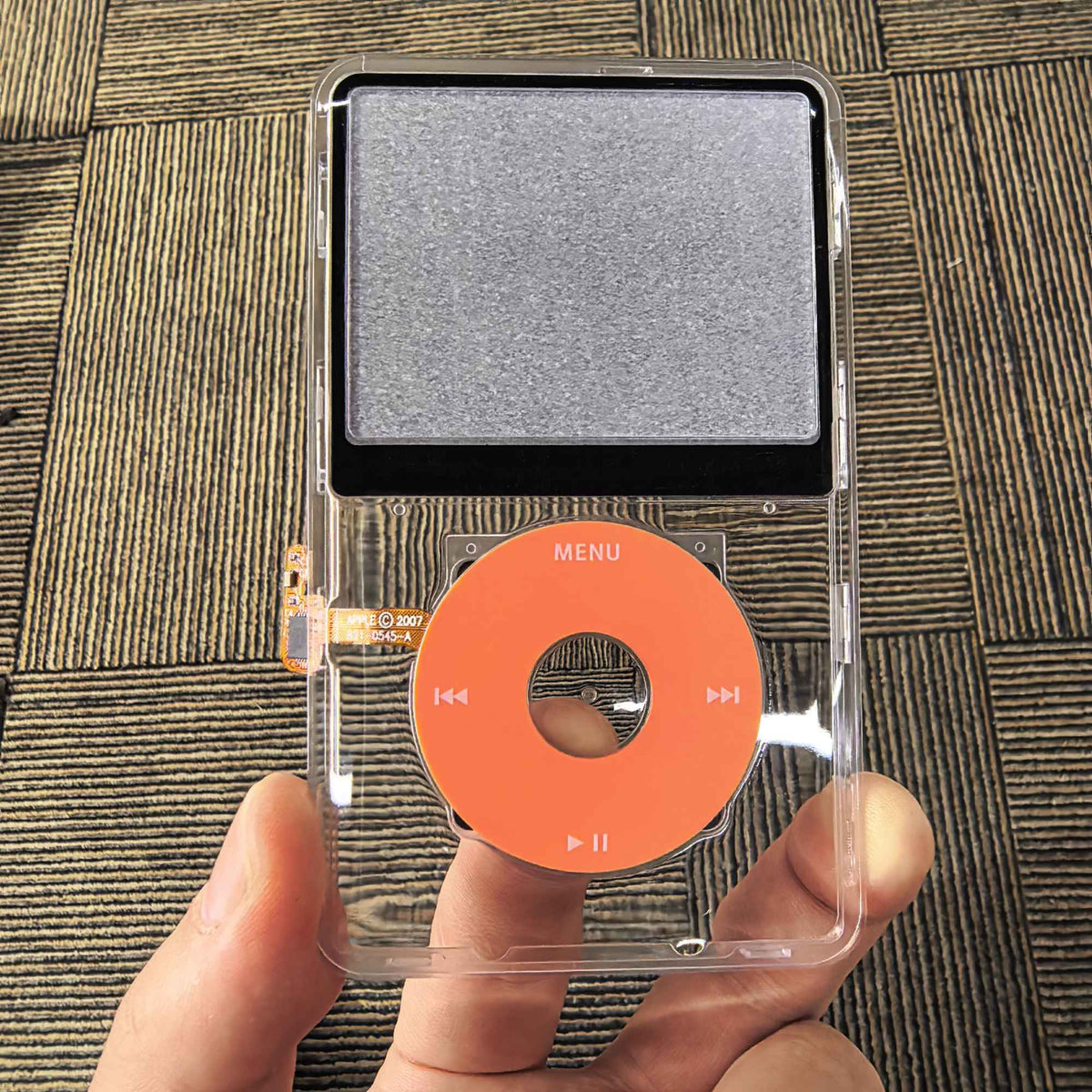 Clear Faceplate Transparent Front Housing Case with Clickwheel Flex Button Kit For iPod Classic 6th 7th Gen 80GB 120GB 160GB