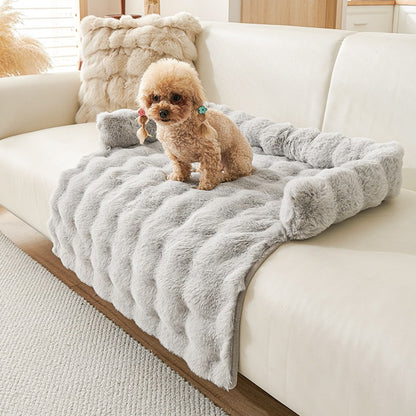 Inverno Quente Cama de Cachorro Sofá Capa Cobertor Super Macio Almofada Tapete para Cães Pequenos Travesseiro de Pescoço de Pelúcia Ninho de Gato Cama Para Perros