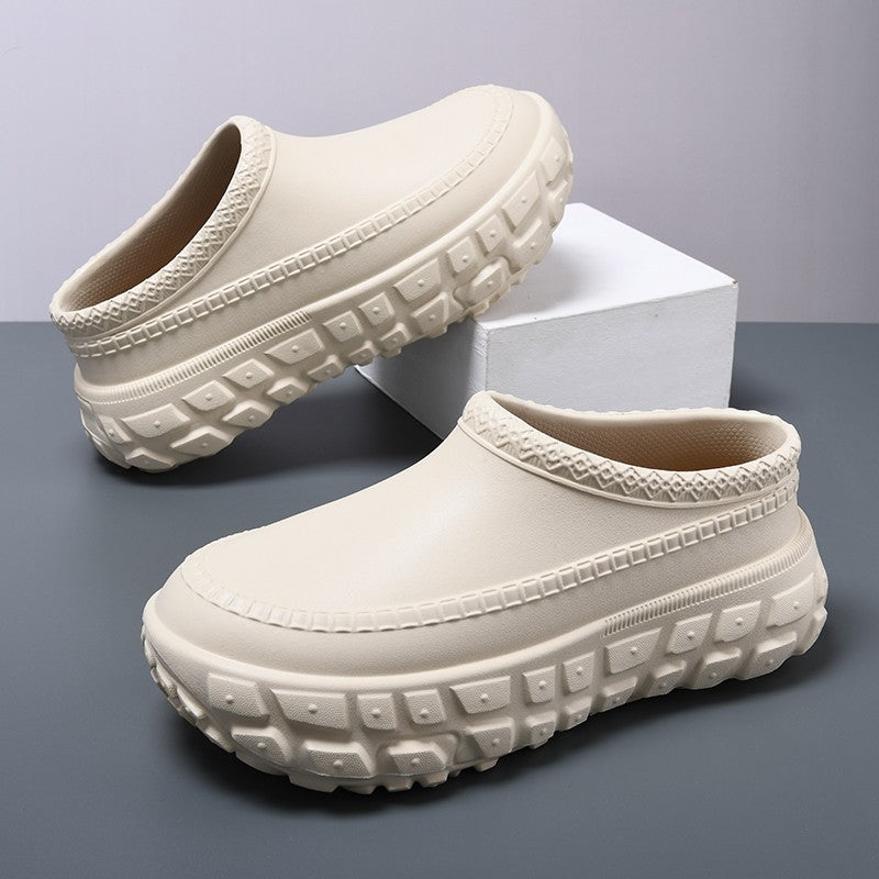 2025 New Men's Waterproof Non-slip Chef Shoes Lightweight Non-slip Wear-resistant Braid Toe Sandals Nurse Shoes