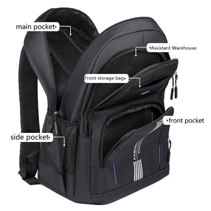 Neutral style backpack for men and women,suitable for business trips and student schoolbags,with multiple layers of pockets