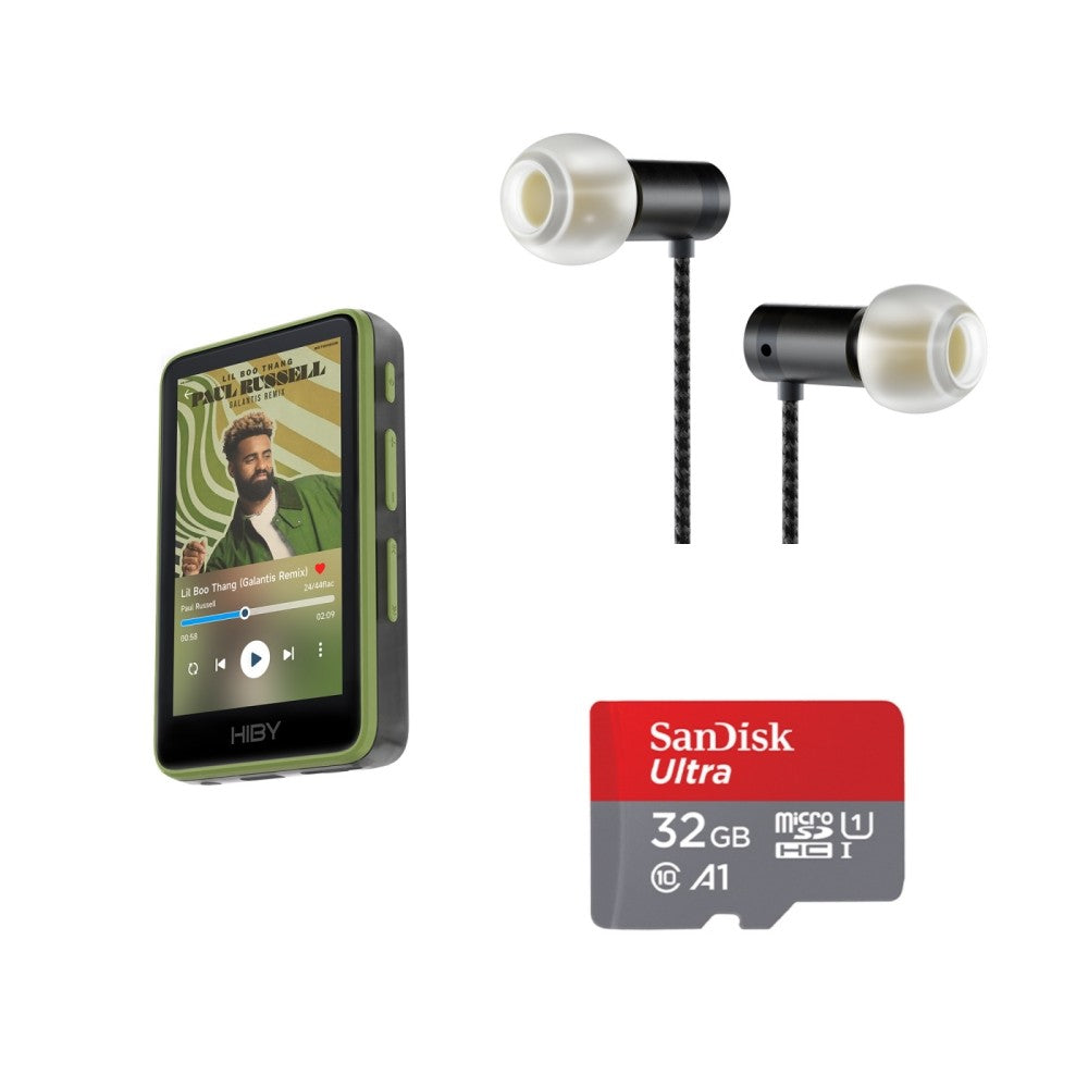 Reprodutor de Áudio HiBy R1 HiFi MP3 USB DAC WiFi Bluetooth 5.1 DSD256 PCM384kHz/32bit X1600E CS43131 MSEB Rádio Web Saída 3.5mm