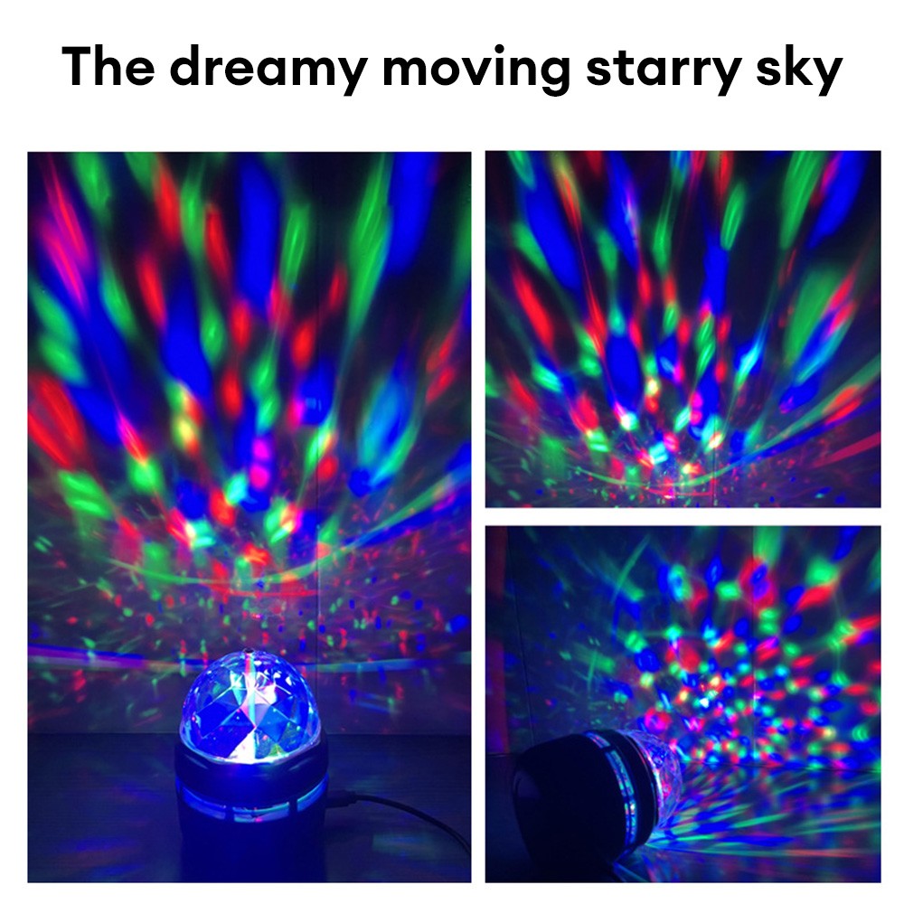 LED Starry Sky Lights Bedroom NightLights 5V USB Decoration Atmosphere Projector Lamp 360° Rotating For Weddings Christmas