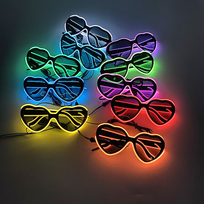 1PC Light Up LED Glasses Glow Sunglasses EL Wire Neon Glasses Glow in The Dark Party Supplies Neon Party Favors for Adults