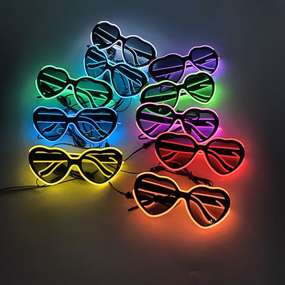 1PC Light Up LED Glasses Glow Sunglasses EL Wire Neon Glasses Glow in The Dark Party Supplies Neon Party Favors for Adults