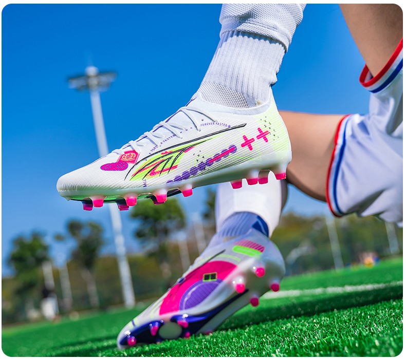 Soccer Shoes Men's Football Field Boots Grass Training Society Sports Soccer Cleats Without ShoeLaces Crampons De Football