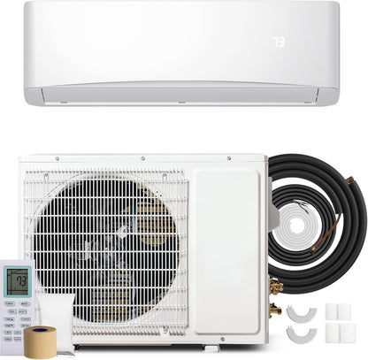 Ar Condicionado e Aquecedor Mini Split de 12000BTU, Sistema Inversor de 115V 17 SEER2, Cobre Até 70m², Instalação Completa