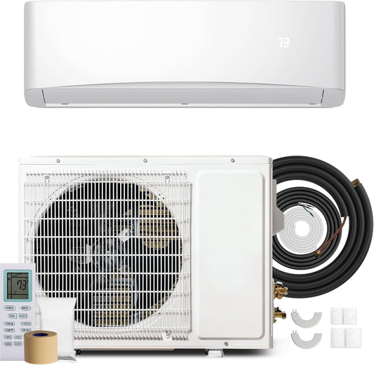 12000BTU Mini Split Air Conditioner& Heater, 17 SEER2 115V Inverter System, Covers Up to 750 Sq. Ft, Complete Installat