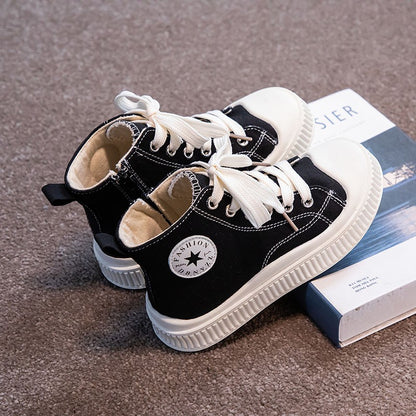 Children sports shoes outdoor indoor boys and girls non-slip canvas shoes campus students