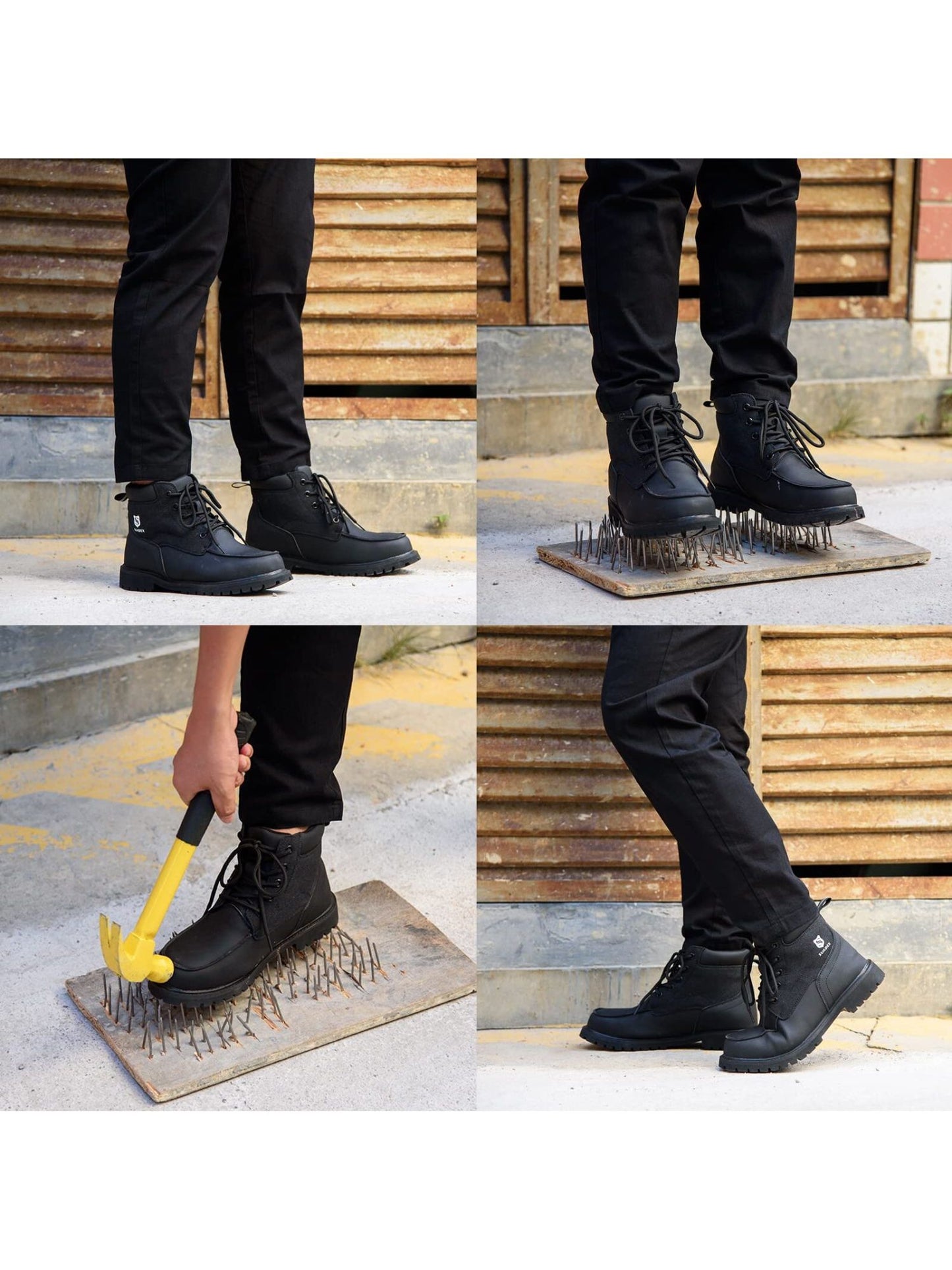 SUADEX Steel Toe Boots for Men Women Waterproof Indestructible Work Safety Boot Outdoor Protection Construction Shoes