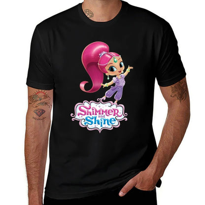 Shimmer And Shine T-Shirt men t shirt cotton 100% black cotton t-shirt plain for man package T-Shirt