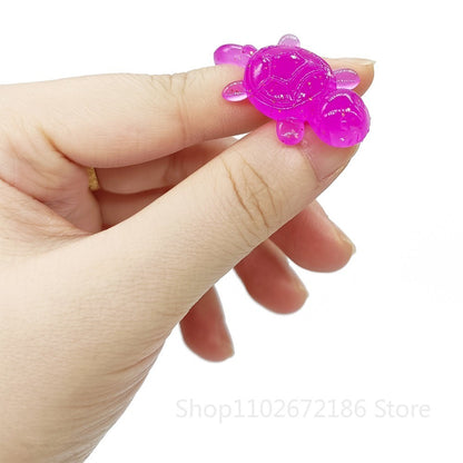 12/24/36 PcsTPR Soft Glue Color Sticky Gold Powder Turtle for Children's Birthday Baby Shower Festival Party Gifts, Gift Rewards