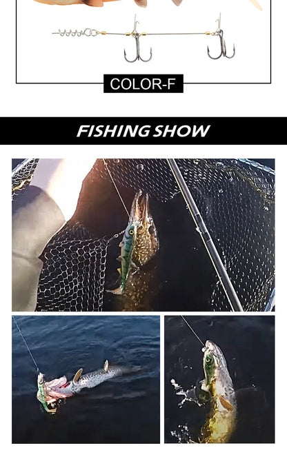 Spinpoler Big Fish Soft Fishing Lure With Stinger Rig Hook Set 14cm/18cm Jigging Trolling For Saltwater Sea Fishing Tackle Pesca