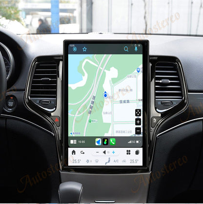 14.4 Polegadas Android 8+128GB para JEEP Grand Cherokee 2010-2021 Estilo Tesla Carro GPS Navegação Multimídia Player Rádio Toca-fitas Central