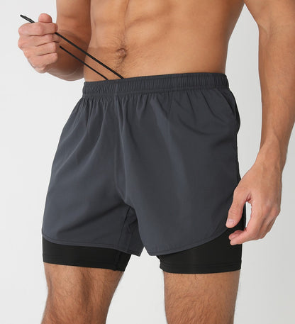 Gym Shorts Men Running Shorts with Liner Pockets Towel Loop Quick Dry Lightweight Workout Men's Breathable Athletic Sport Shorts