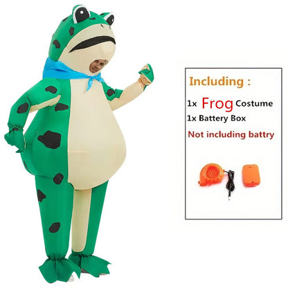 Adults Inflatable Yellow Duck Costume Halloween Costumes for Women Men Animal Cosplay Carnival Costume Party Fancy Dress