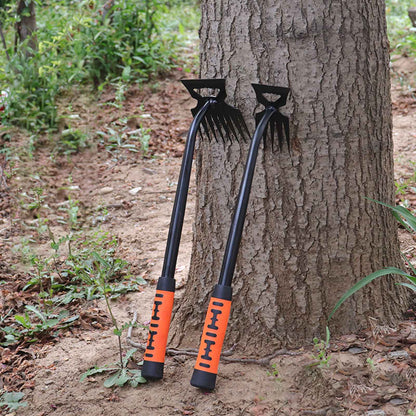 Metal Weed Cleaning Shovel 2 In 1 Garden Rake Stainless Steel 5/6/8/11 Teeth Dual Headed Weeding Tool For Gardening Weeding Tool