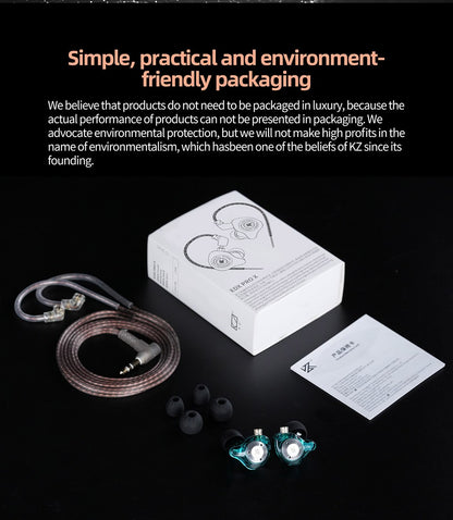 KZ EDX PRO X Dynamic Drive Earphone HIFI Bass Earbud DJ Sport Music Cancelling Headsets