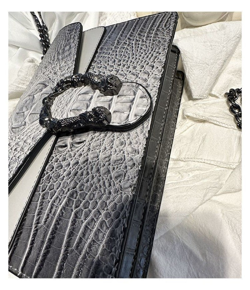 Crocodile Pattern Underarm Bag Dionysus Handbag Texture Niche Chain Slung Shoulder Bag Explosions Fashion Trend Small Square Bag