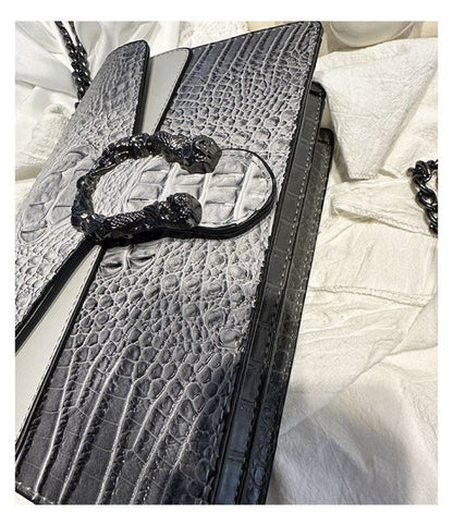 Crocodile Pattern Underarm Bag Dionysus Handbag Texture Niche Chain Slung Shoulder Bag Explosions Fashion Trend Small Square Bag