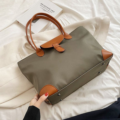 New high-capacity women's bag, fashionable and casual nylon handbag, mommy shopping bag, commuting bag, one shoulder tote bag
