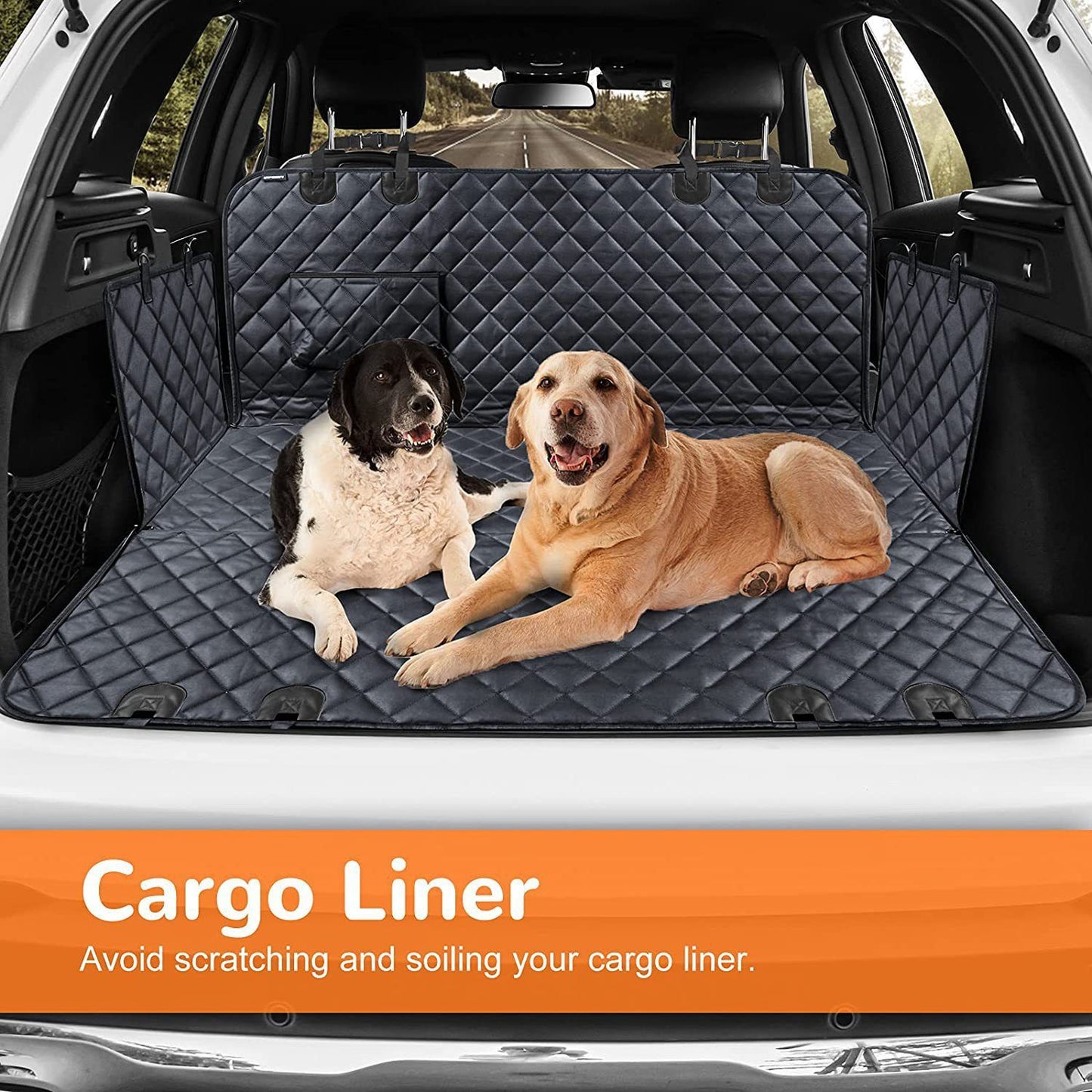 Winter Pet Mat for Car Back Seat Breathable Dog Seat Cover with Strong Hard Bottom Fits All Cars