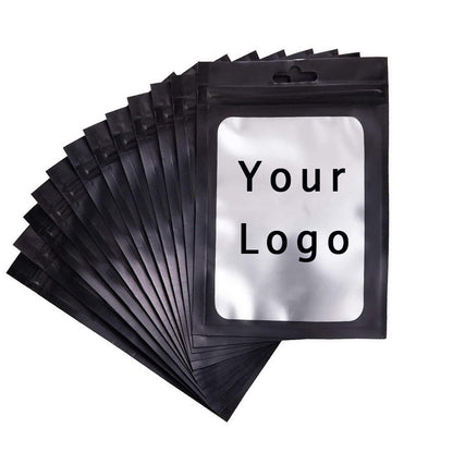 100 pieces support customized printing of logos, gifts, plastic packaging bags, zipper bags, printed logos, polyurethane window
