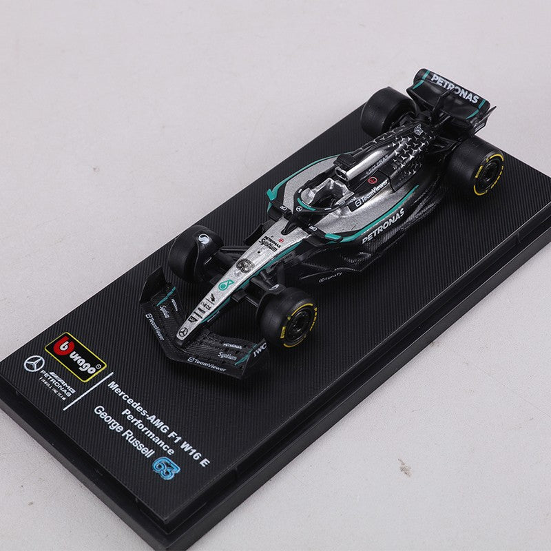 Burago 1:64 Mercedes-AMG F1 W16 Racing Car Alloy Model Car George Russell #63