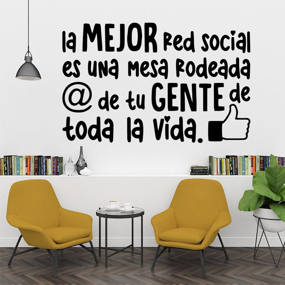 1 pc new Spanish sentence Wall Sticker Removable Wall Stickers Diy Wallpaper For Baby's Rooms Removable Decor Wall Decals