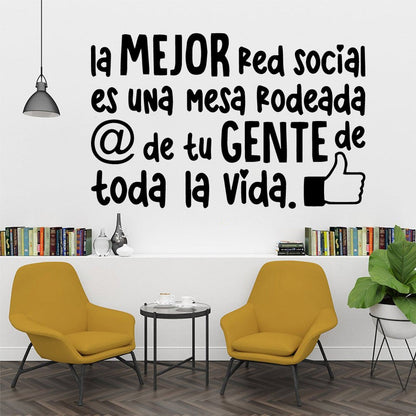 1 pc new Spanish sentence Wall Sticker Removable Wall Stickers Diy Wallpaper For Baby's Rooms Removable Decor Wall Decals