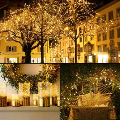 7m/12m/22m/32m LED Solar Light Outdoor Garden Fairy String Light Led Twinkle Waterproof Lamp for Christmas Patio Tree Party