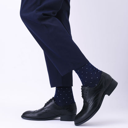 5 Pairs Mens Dress Socks Plus large Size?High Quality Combed Cotton Crew Socks?Black Cool Argyle Breathable Casual Socks for men