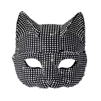 Fashion Cosplay Shiny Cat Ear Masks Sexy Bling Long Gloves Costume Accessories Halloween Party Kitten Half Masks