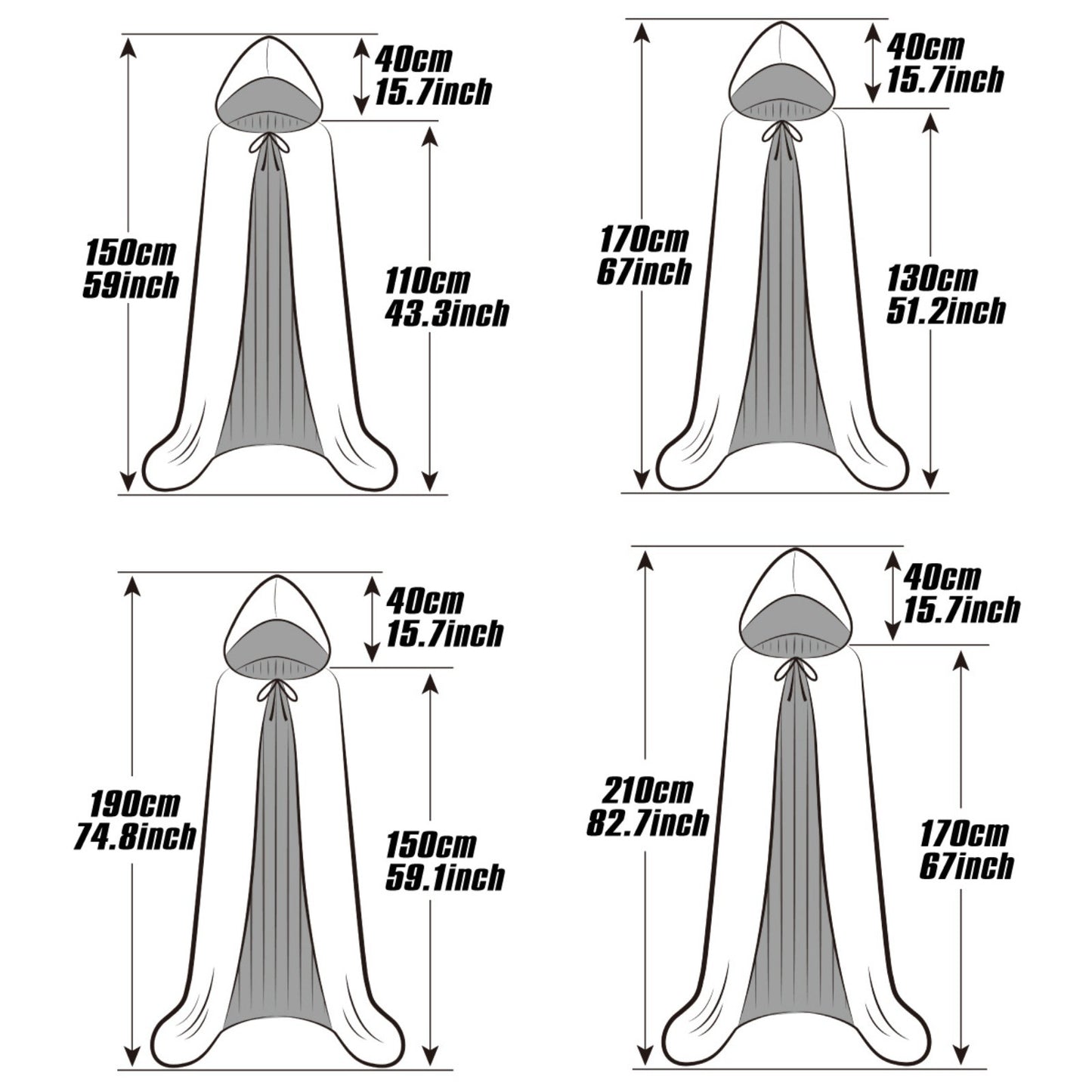 Halloween Cape Classic Fashion  Stand-Up Tie Hood Death Cape Masquerade Party Cosplay Cloak Costumes Accessories Props